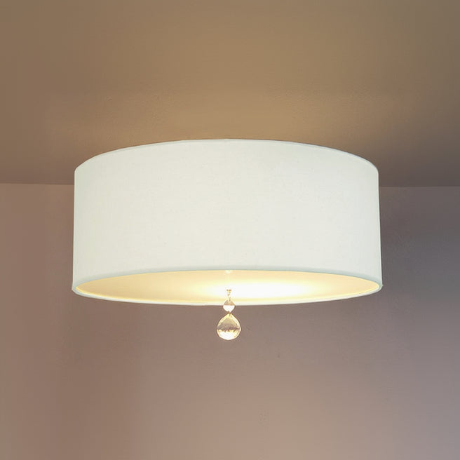 Luminária de Teto Plafon Lili Com Cristal Cúpula 50x15 3 E-27 Bivolt