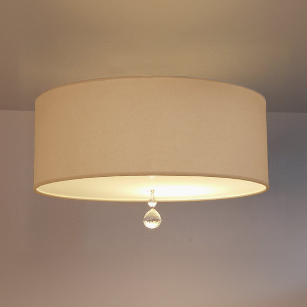 Luminária de Teto Plafon Lili Com Cristal Cúpula 50x15 3 E-27 Bivolt