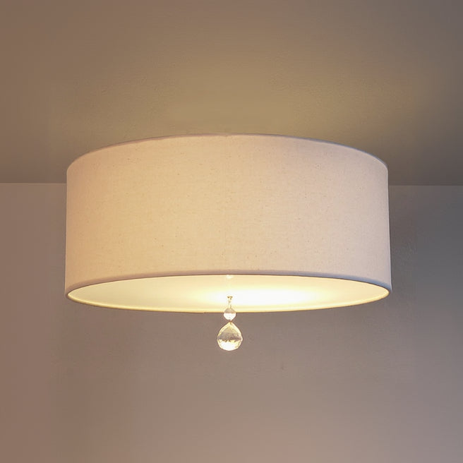 Luminária de Teto Plafon Lili Com Cristal Cúpula 50x15 3 E-27 Bivolt