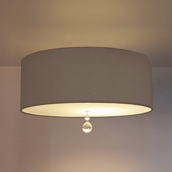 Luminária de Teto Plafon Lili Com Cristal Cúpula 50x15 3 E-27 Bivolt