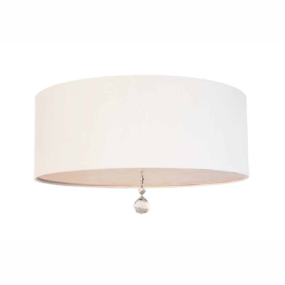 Luminária de Teto Plafon Lili Com Cristal Cúpula 50x15 3 E-27 Bivolt