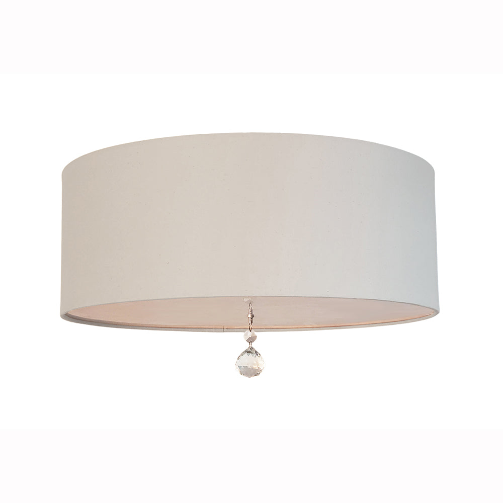 Luminária de Teto Plafon Lili Com Cristal Cúpula 50x15 3 E-27 Bivolt