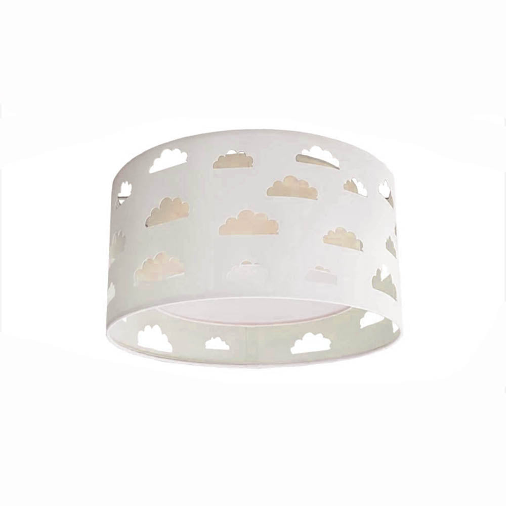 Luminária de Teto Plafon Nuvens Cúpula Dupla 30x16cm