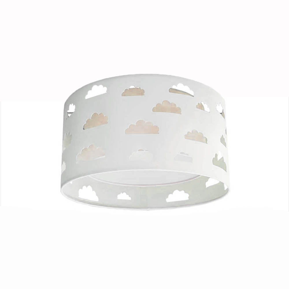 Luminária de Teto Plafon Nuvens Cúpula Dupla 30x16cm