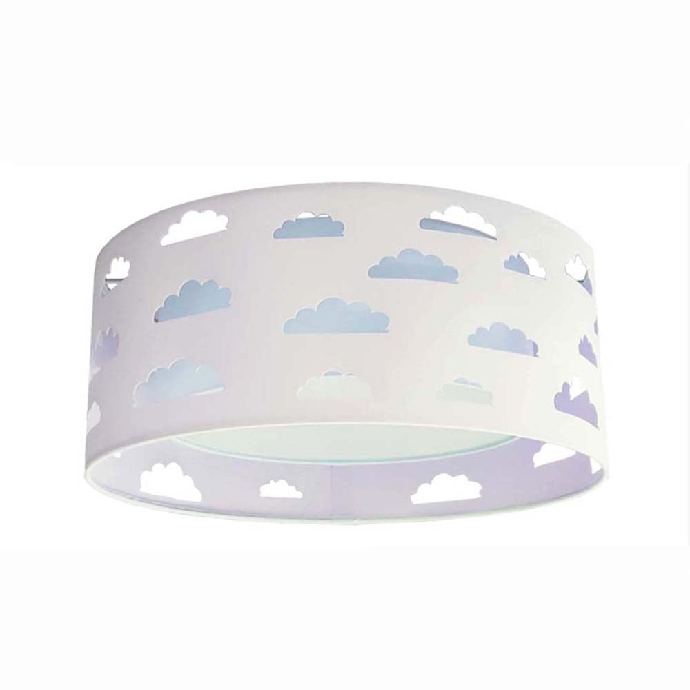 Luminária de Teto Plafon Nuvens Cúpula Dupla 40x16cm