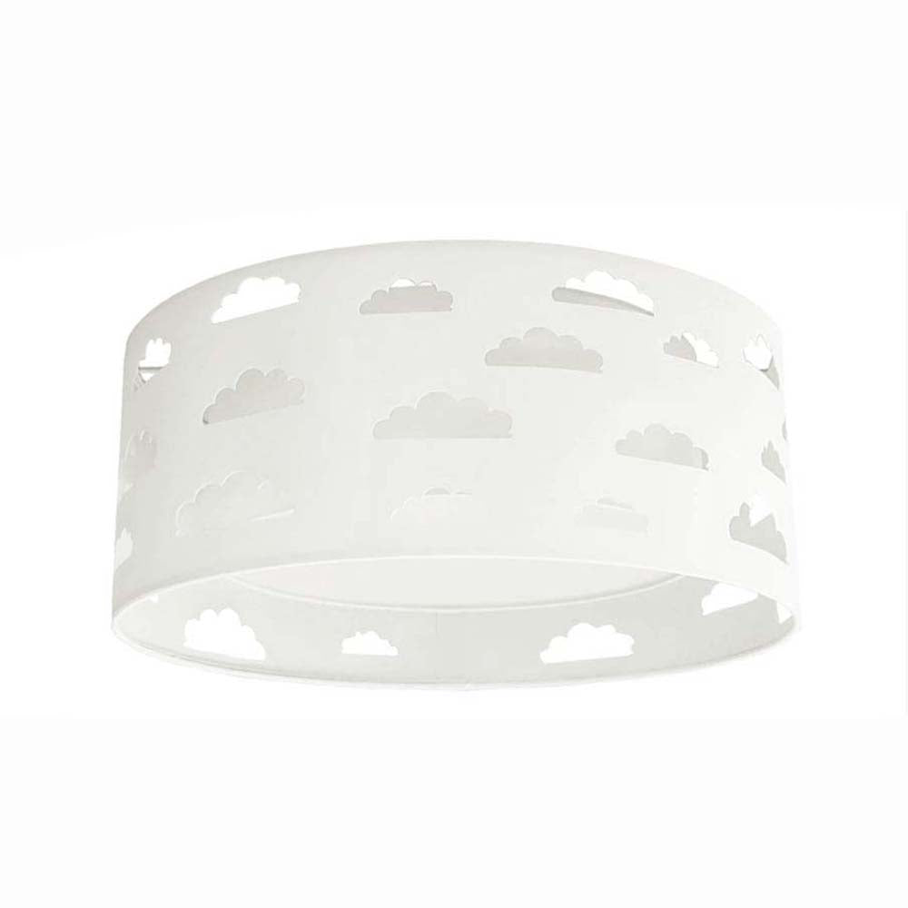 Luminária de Teto Plafon Nuvens Cúpula Dupla 40x16cm