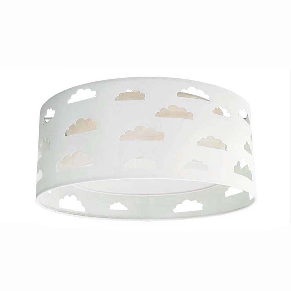 Luminária de Teto Plafon Nuvens Cúpula Dupla 40x16cm