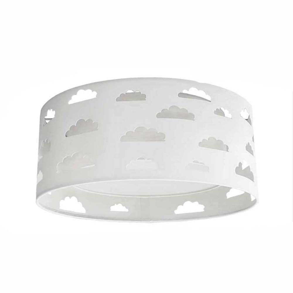 Luminária de Teto Plafon Nuvens Cúpula Dupla 40x16cm