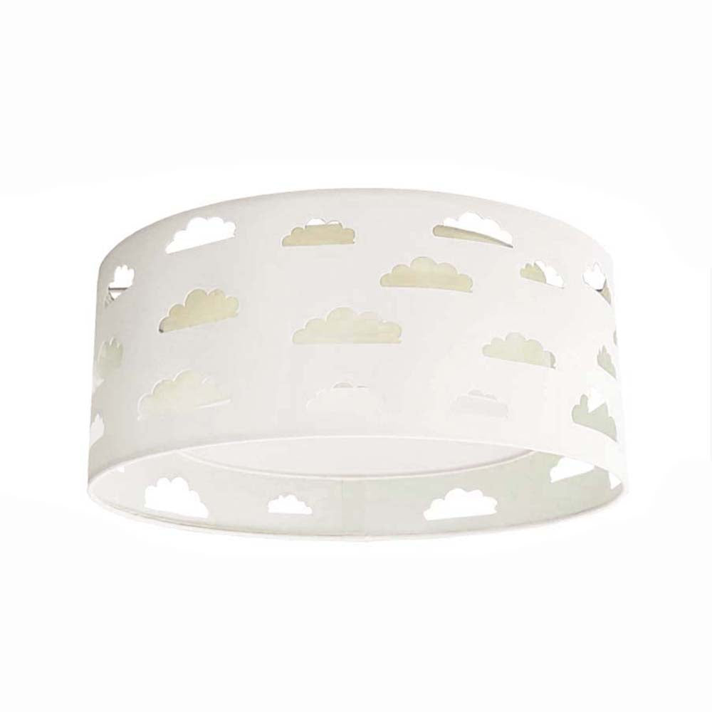 Luminária de Teto Plafon Nuvens Cúpula Dupla 40x16cm