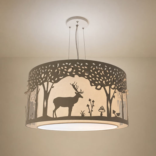 Luminária de Teto Pendente Cúpula Dupla Bosque Encantado 50x25