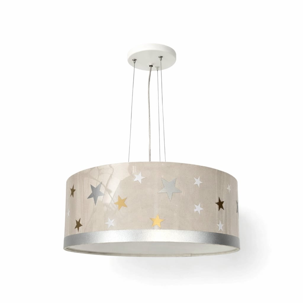Luminária de Teto Pendente Infantil Estrelas 30x15 2 em 1