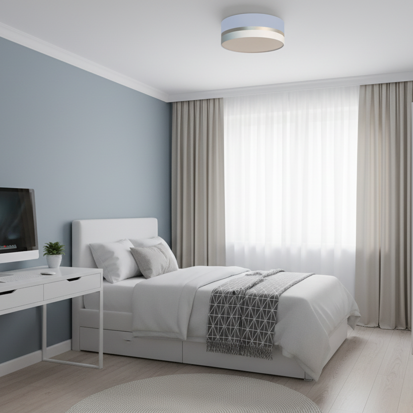 Luminária Plafon Faixas Bronze Cúpula 40x15